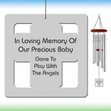 Cross Wind Chime - Silver