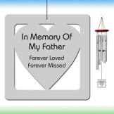 Heart Wind Chime - Silver