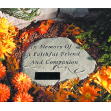 Garden Accent Stone Personalized - In Memory...with leash & collar