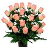 Peach Rose (Silk Cemetery Flowers)