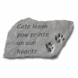 Garden Accent Stone - 'Cats leave paw prints…'